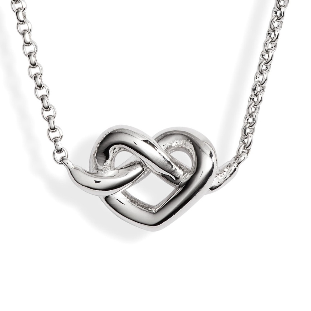 kate spade Silver Heart Knot Necklace
